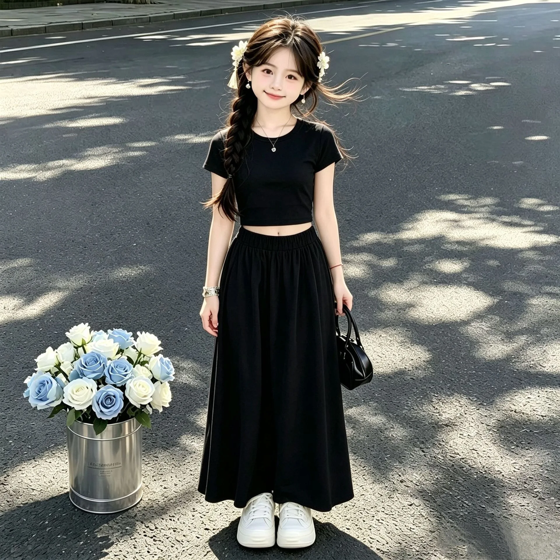 2026 Summer girls Children set short sleeve Teenager DANCER crop top t shirt + Palazzo wide leg long pants 6 7 8 10 12 14 year