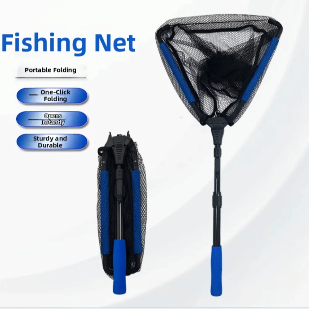 

Aluminium Alloy Floating Fishing Net Nylon Mesh Floating Foldable Fishing Net Retractable Handle Foldable