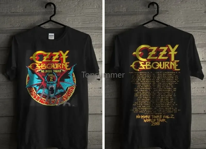 Best New Ozzy Osbourne T-Shirt No More Tour 2018 T-Shirt Black Tshirt