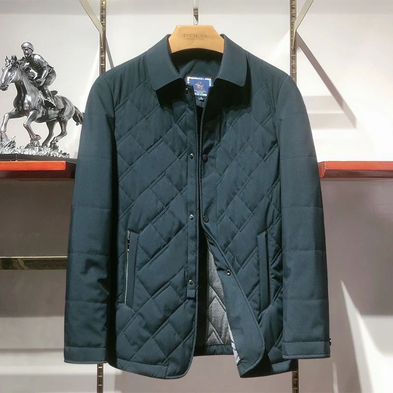 

Paul Men's Seamless Pressed Cotton Jacket Winter New Diamond Patchwork Men's Warm Outerwear Casual Fashion City Style