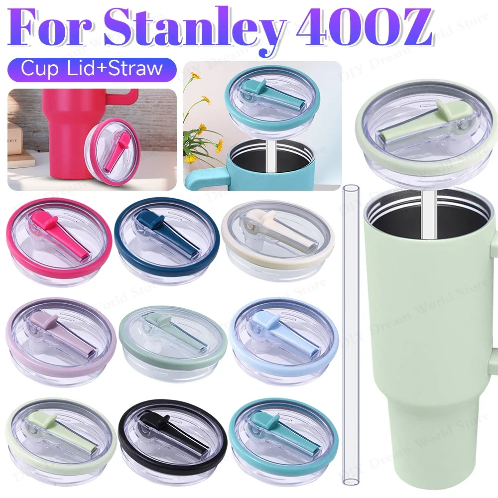 For Stanley 1.0 40 Oz Thermal Water Bottle Cover Coffee Cups Flip Straw Cap Replacement Spill Proof Mugs Tumbler Lid Accessories