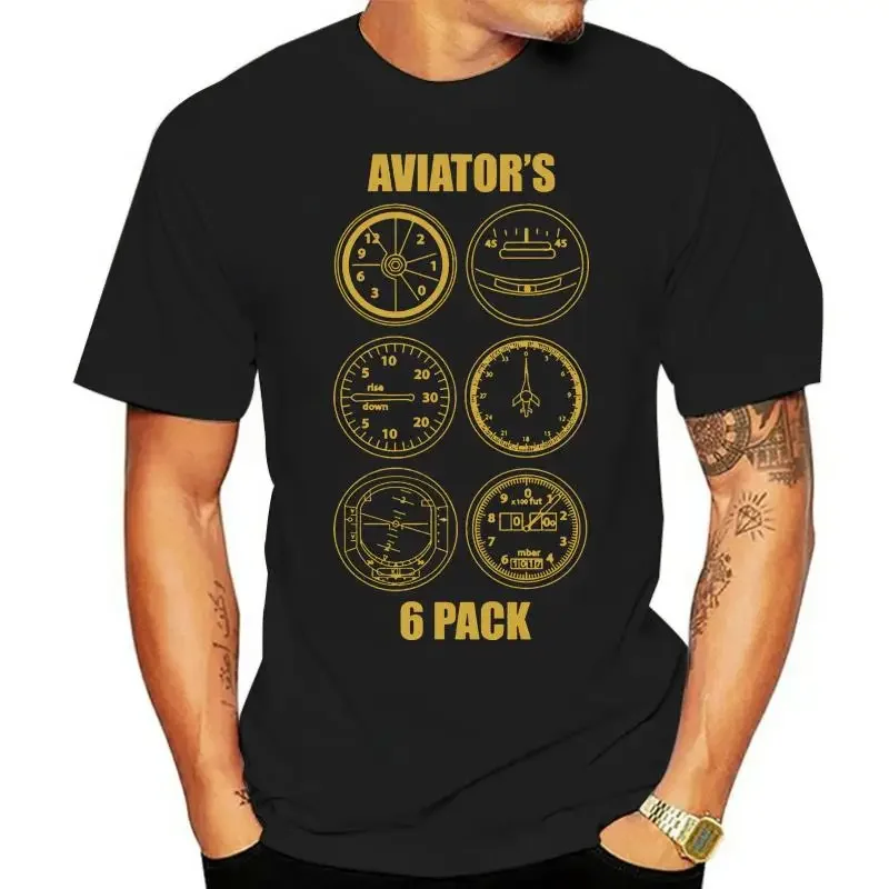 Aviators Six Pack T-Shirt Aeroplane Aircraft Plane Pilot Gift Mens Top Green !