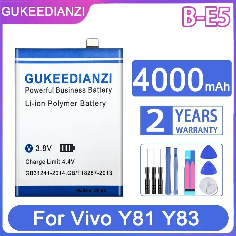 

GUKEEDIANZI Сменный аккумулятор B-E5 BE5 4000 мАч для Vivo Y81 Y83 1802 1808 Y81S Y83A Y1732T V1732A Аккумуляторы для мобильных телефонов