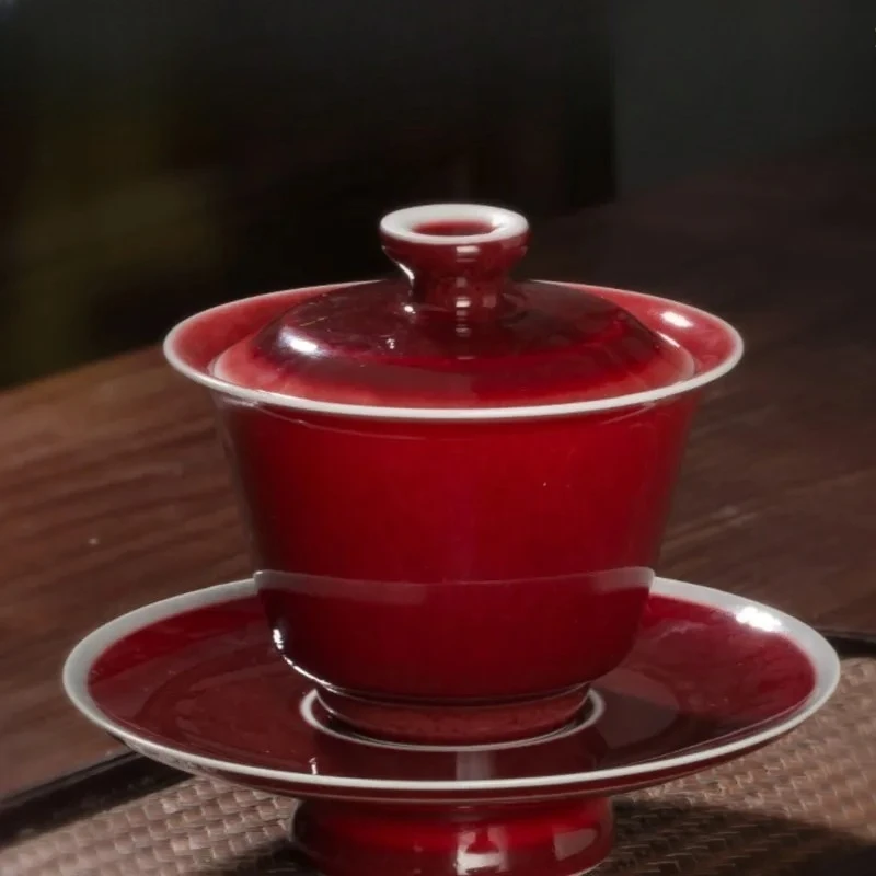 

Для чашки чая Jingdezhen Sancai Gaiwan, керамическая высококачественная чаша для заваривания, одиночный персональный кунг-фу, набор без ожогов, новый продукт