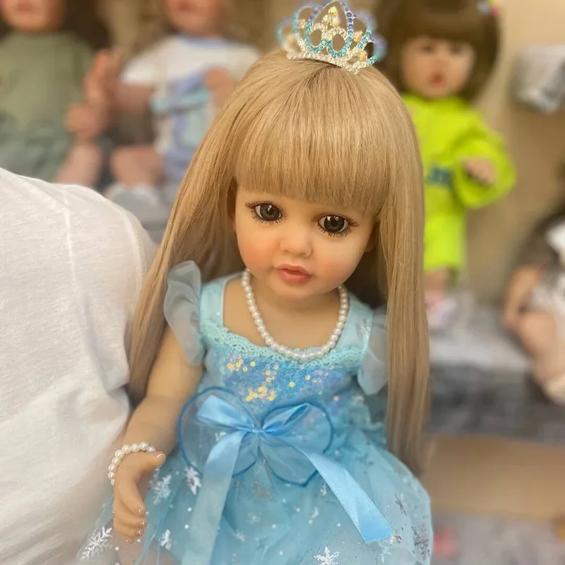 

50CM Silicone Baby Doll Betty Princess Full Body Vinyl Reborn Toddler Baby Dolls 3D Painted Skin with Visible Veins bonecas bebe