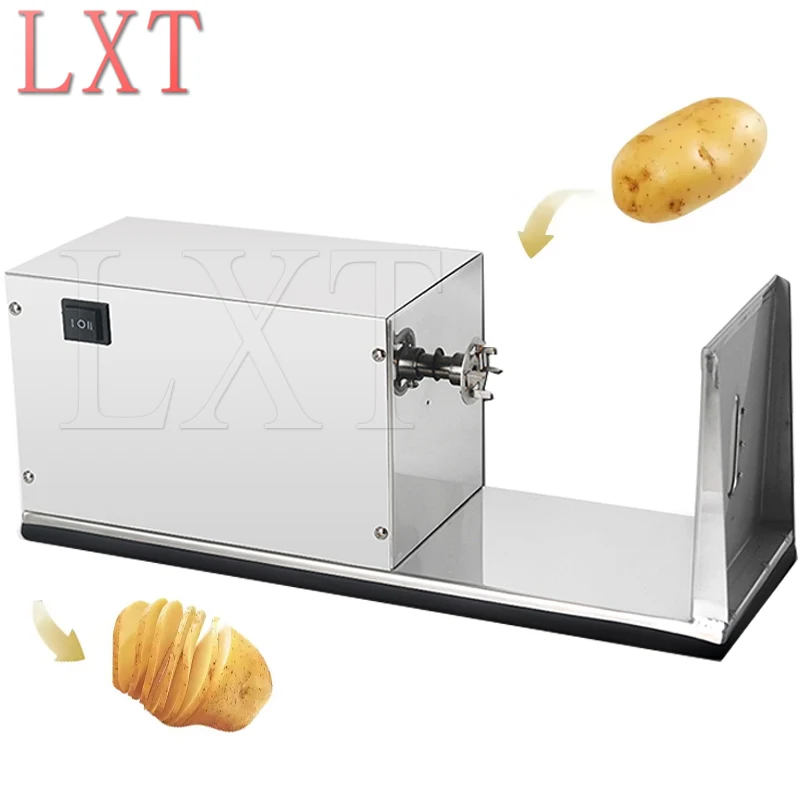 تورنادو آلة تقطيع البطاطس الكهربائية آلة قطع حلزونية المروحية رقاقة البطاطس سلسلة تدوير رقائق البطاطس شريحة #2
