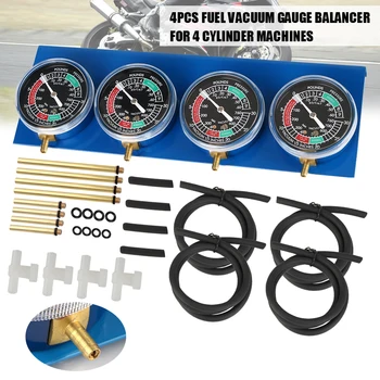 Motorcycle Carburetor Synchronizer Kit – 2/4 Cylinder Carb & Ignition Balancer Test Gauges Set 1