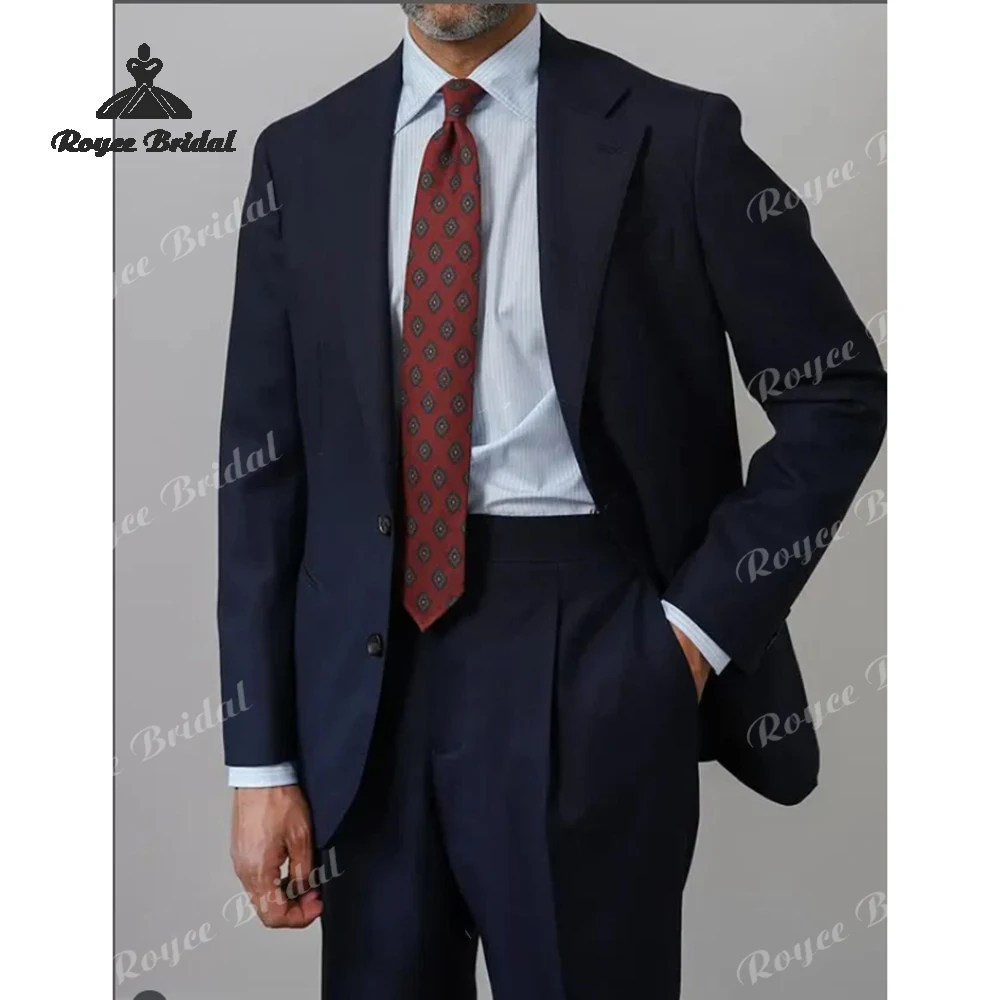 Notched Lapel Two Piece Single Breasted Wedding Men's Suits 2026 Casual Prom Business Suits costume homme mariage