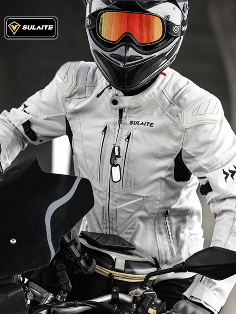 

Men's Summer Motorcycle Jacket Windproof Breathable Mesh CE Protective Gear Anti-fall Racing Moto Riding Jacket