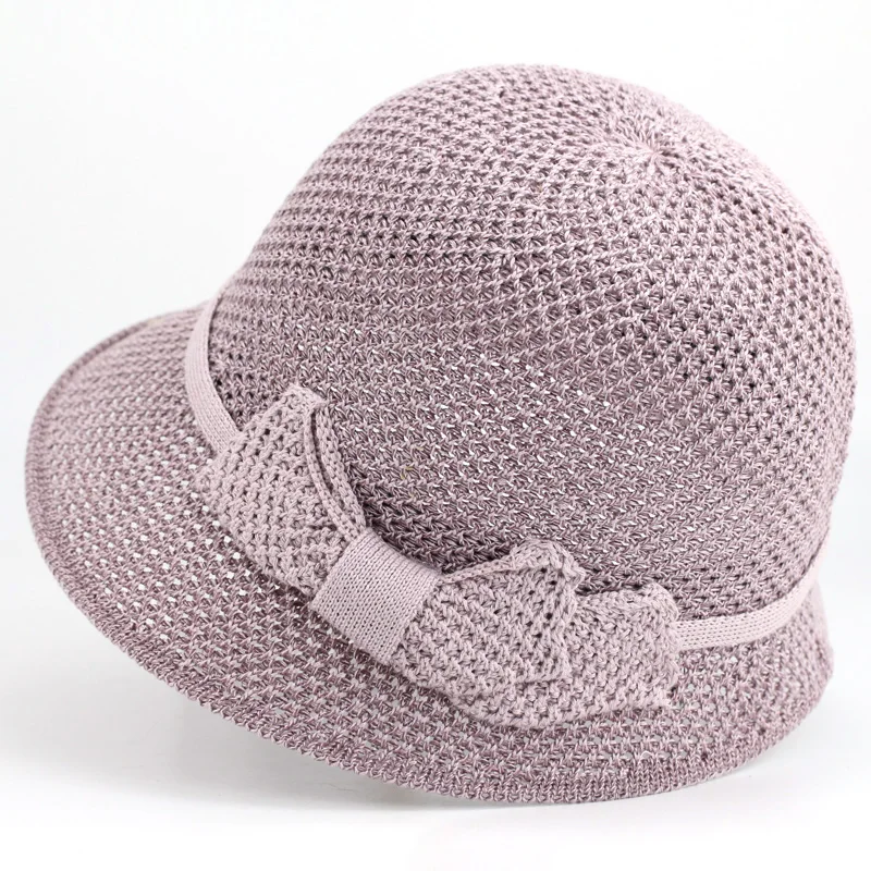 summer-women's-sun-protection-hat-breathable-woven-straw-hat-fisherman-style-cap-comfortable-casual-polyester-fiber