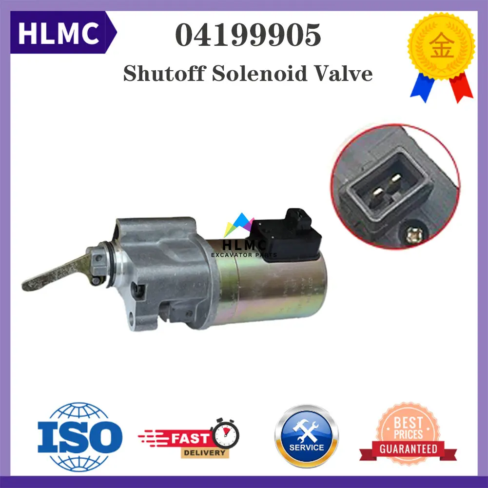 

Excavator Electric Parts Fuel Shutoff Solenoid Valve 04199905 02113793 24V For Deutz 2012 Engine