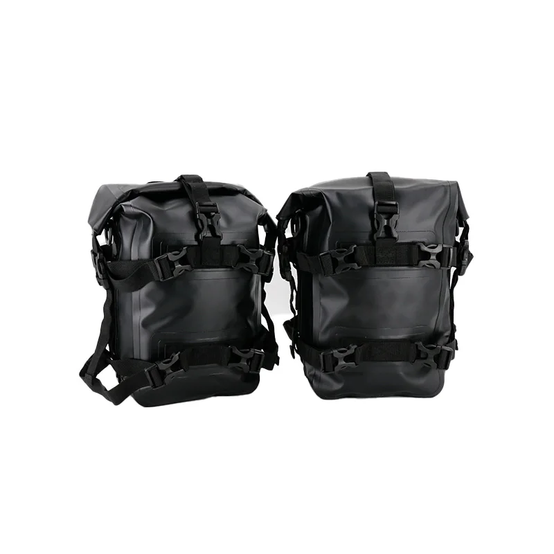 2-piece set - Multi-functional side/back bag for motorcycle riding - Dual-mounted bag for motorcycle travel - Quick-release prot