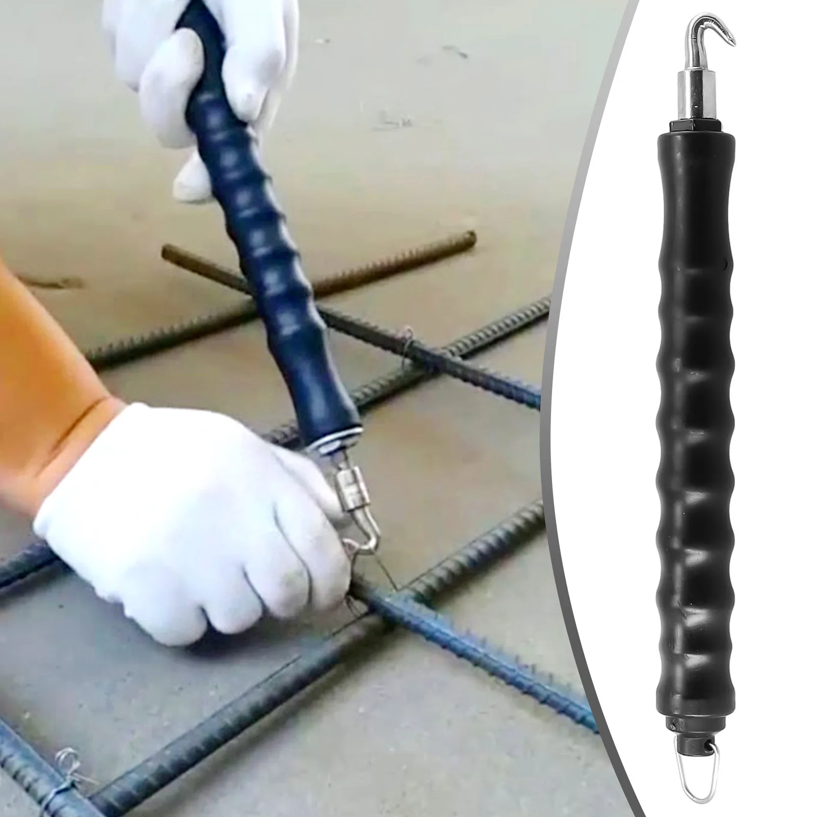 Semi-automatic Rebar Tier Construction Site Winding Tool Wire Knoting Pliers Steel Wire Tring Tool Steel Bar Tying Hook