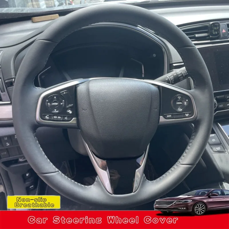 

Custom Hand Sewing Genuine Leather Car Steering Wheel Cover For Honda Civic 10 2016-2021 CR-V CRV 2017-2021 Clarity 2018-2021