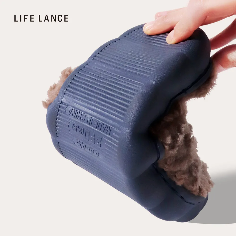 الحياة لانس الأبجدية الصوف النعال خفيفة الوزن الدافئة معزول مكتب غرفة المعيشة مكافحة الضوضاء شبشب شتوي لايف برانانس ألكفابيتال ثنايتال سيليناخي