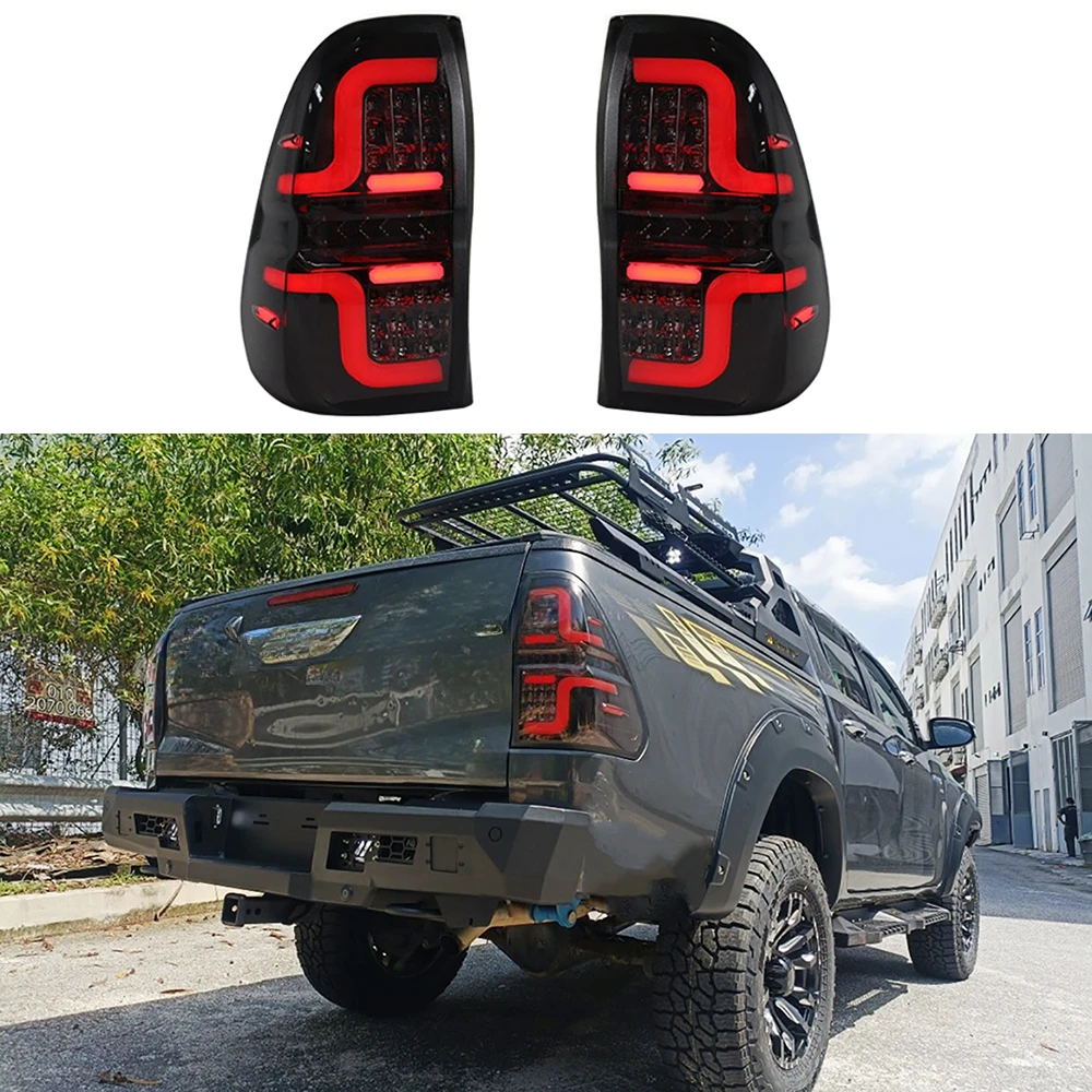 Applicable toCar Rear LED Taillight ForHilux Revo Rocco Rear Lamp With Reversing Light Brake Lamp Turn Signal Lights Assembly