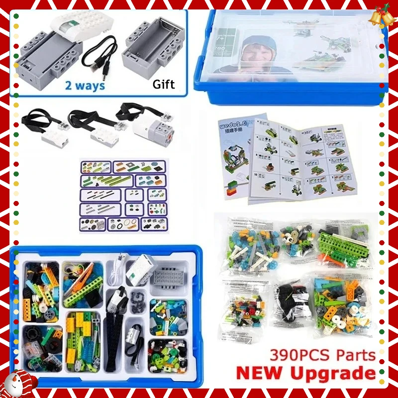 

New Upgrade Wedo 2.0 Core Set 390Pcs Robotics Construction STEAM Educational Bricks Kit DIY Toys for Children