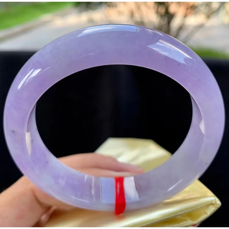 

Natural Grade AAA Ice purple Myanmar Jade jadeite bracelet bangle 58mm Certified