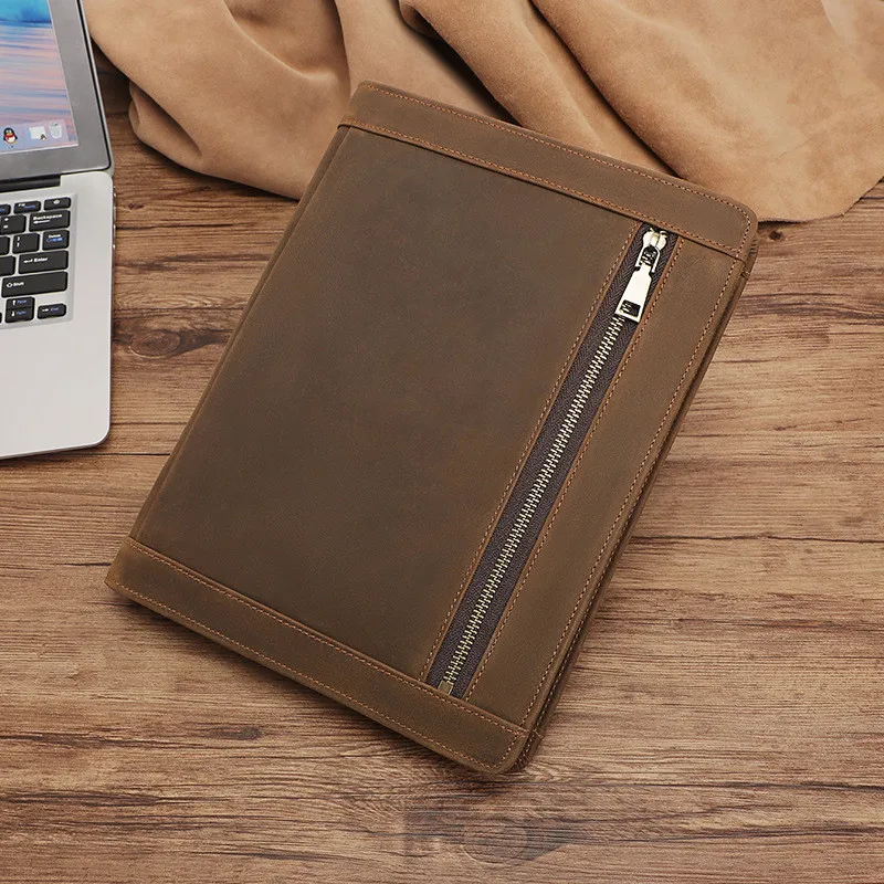 XMESSUN New Trendy Genuine Leather Tablet Case,2026 Fashion Design Women and Men Vintage Casual IPAD Cowhide Protective Sleeve