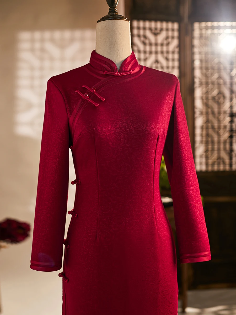 

Ele Long Wedding Dr with Floral Embroidery And Fce for Mother of the Bride Autumn Winter New Arrival 2026