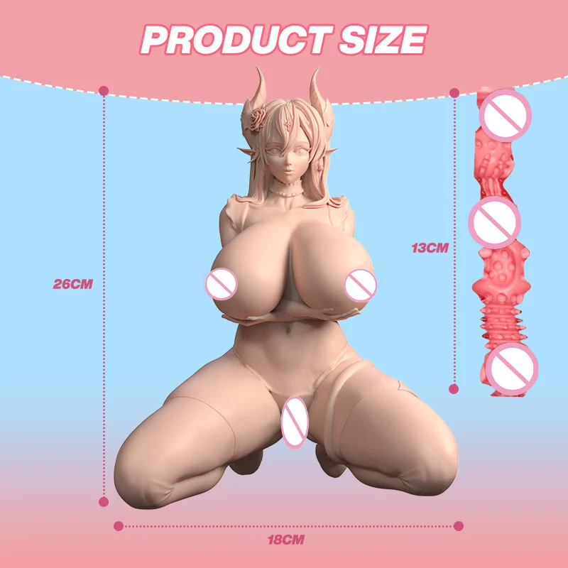 HESEKS Silicone Anime Figure Sex Doll For Men Artificial Vagina Sex Toy Pocket Pussy Adults Male Masturbation