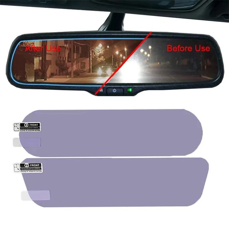 1 مجموعة العالمي سيارة الداخلية مرآة الرؤية الخلفية المضادة للوهج فيلم الرؤية الخلفية المضادة للخدش نانو واقية ملصق قطع غيار السيارات التصميم #1