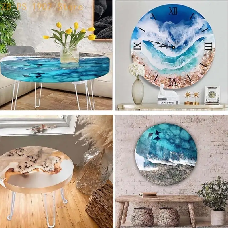 Resin Desk Mold Large Charcuterie Board Tray Silicone Mold Folding Table Leg DIY 55KA