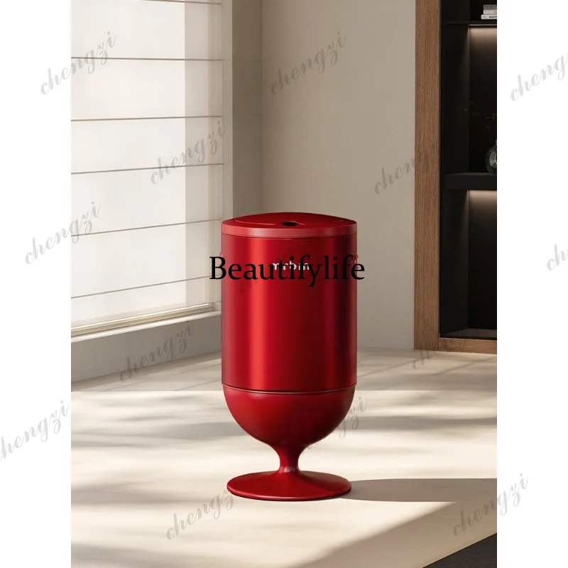 Automatic adsorption living room wine glass trash can intelligent induction electric light luxury high-end household new model