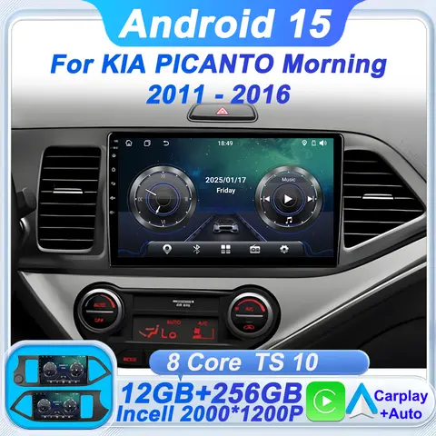 KIA PICANTO Morning 2011 – 2016 용 2din Car Android 무선 안드로이드 자동 라디오 Carplay 지능형 자동차 시스템 GPS 네비게이션