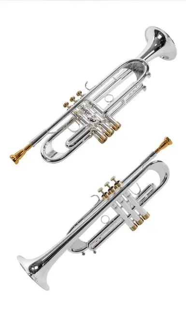 

Original B flat trumpet LT197GS-77 musical instrument heavier type silver-plated trumpet playing music For Beginners