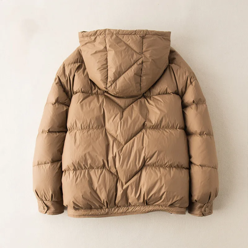 Manteau à capuche en duvet de canard blanc pour femme, parka chaude et épaisse, style décontracté, ample et surdimensionné, collection automne hiver 2023