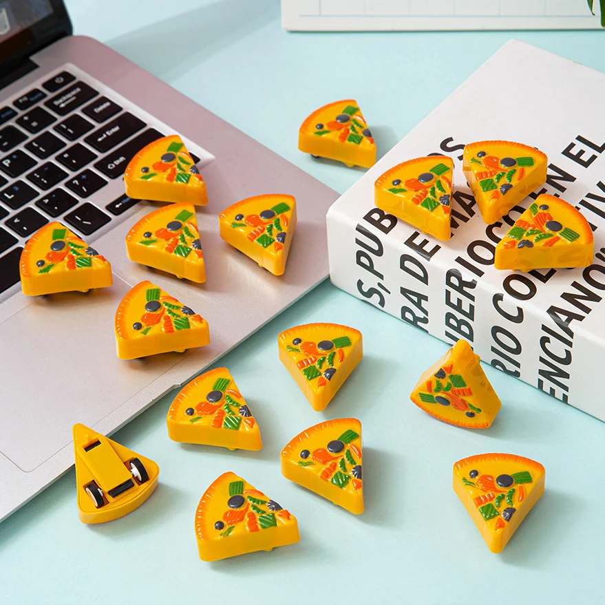15 Piezas de Juguetes de Pizza de Dibujos Animados con Función de Retroceso para Niños, Recuerdos de Fiesta de Cumpleaños, Premios de Jardín de Infantes, Rellenos de Piñata para Baby Shower