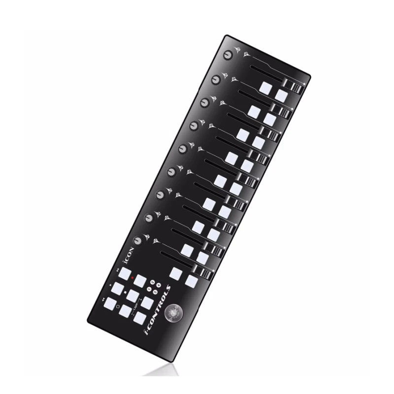 ICON-iControls USB وحدة تحكم ميدي ، عناصر تحكم متعددة مع 9 مخفية قابلة للتعديل ، 18 زر قابل للتعديل