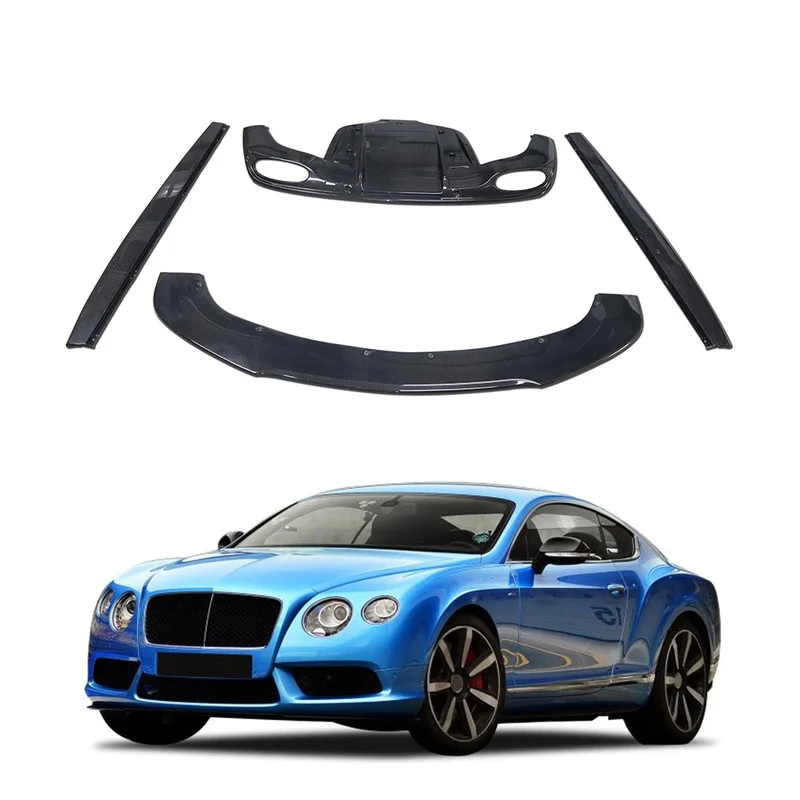 High Quality V8S Style Carbon Fiber Body Kit Fit for 2012‑2015 Front Lip Side Skirts Rear Lip Exterior Tuning Accessories