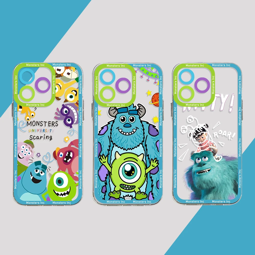 M-monsters Inc Phone Case For Samsung S24 S23 S22 S21 S20 S10 FE Note20 Note10 Plus Ultra Lite 5G Clear Soft TPU Cover