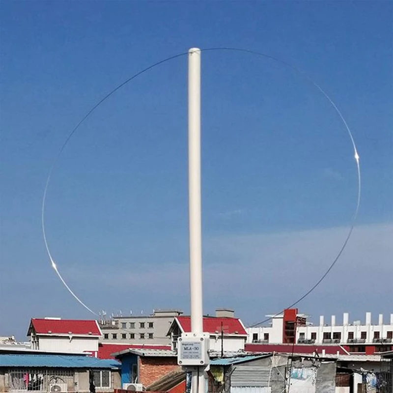 MLA-30 + Plus antena penerima aktif cincin 0.5-30MHz antena Loop SDR kebisingan rendah Radio gelombang pendek Medium (3.5mm)