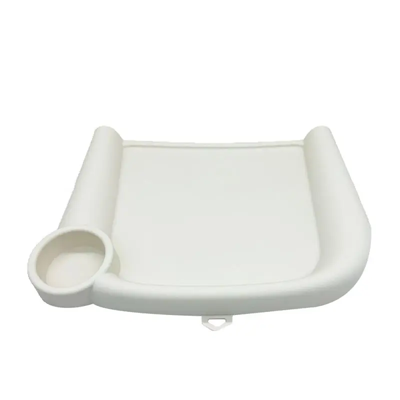 ABFU-For Clip-On Fast Table Chair Compatible Baby Feeding Tray- Silicone Design For Inglesina For Baby Dining Tray Dishwasher Wh