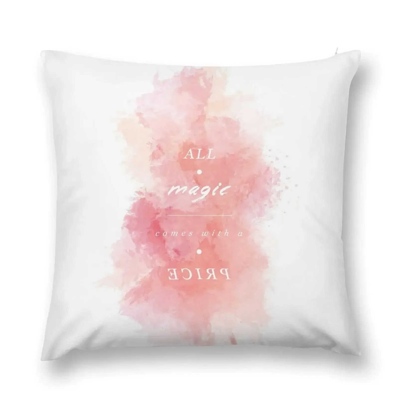 A L L - M A G I C - C O M E S - W I T H A P R I C E Throw Pillow Luxury Pillow Case christmas pillow case Case