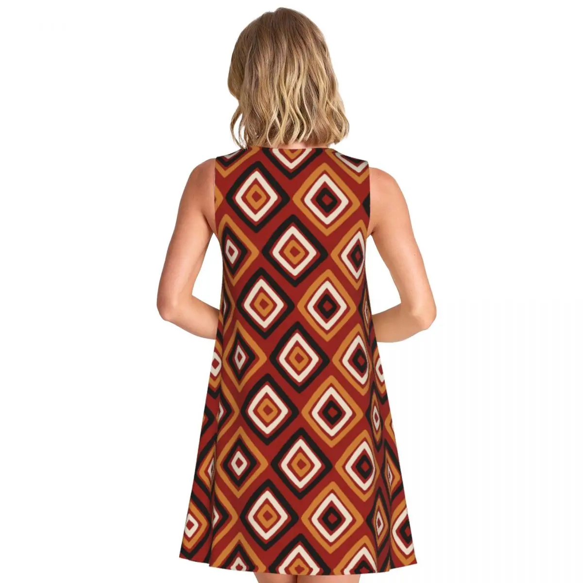 African Styles Tank Dress Retro Geometry Boho Beach Dresses Womens Date Street Fashion Graphic Oversize Tank Dress