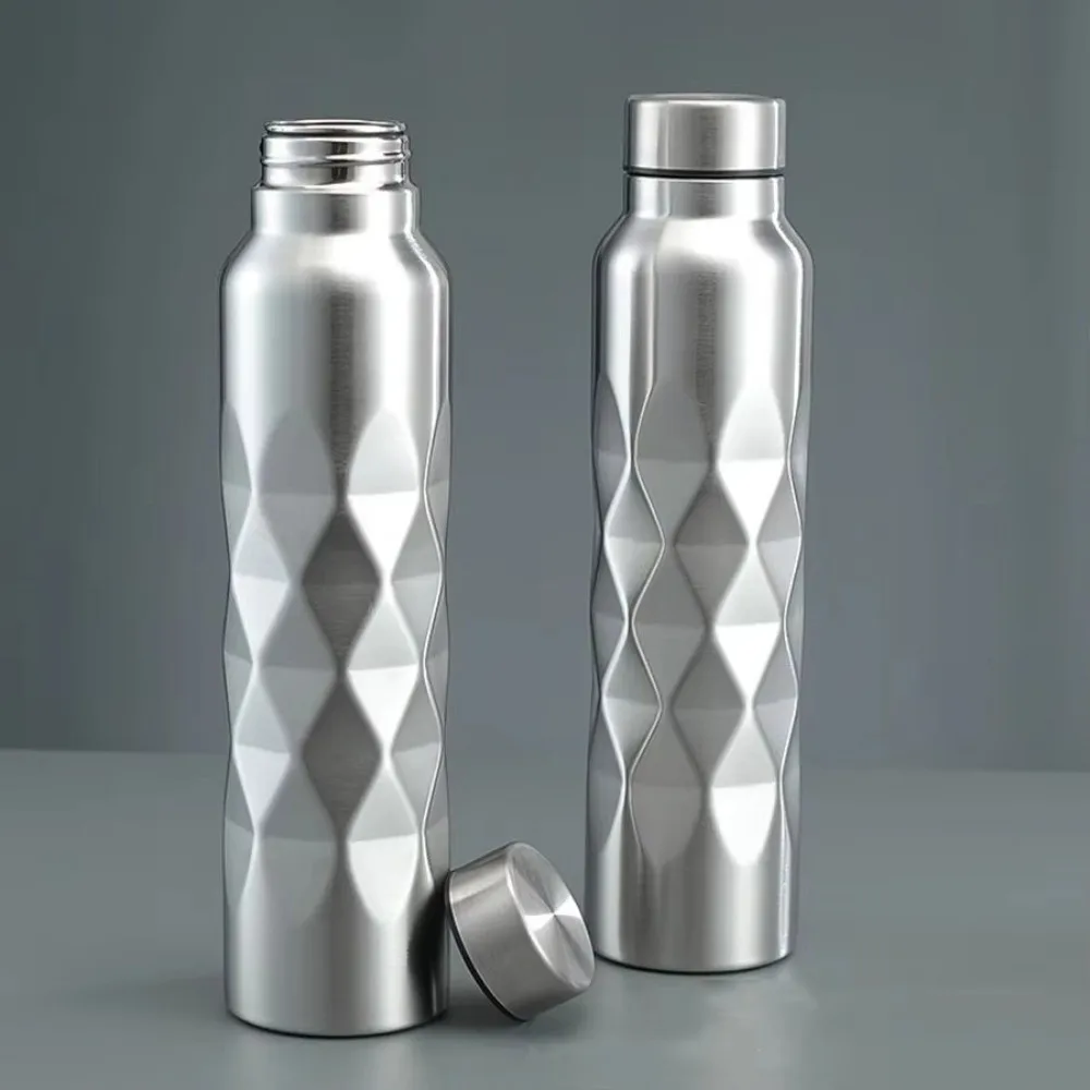 1000 ml Wasserflasche aus Edelstahl, große Kapazität, Sportflasche, einwandig, auslaufsicher, Sportflasche für Fitness, Gym, Camping