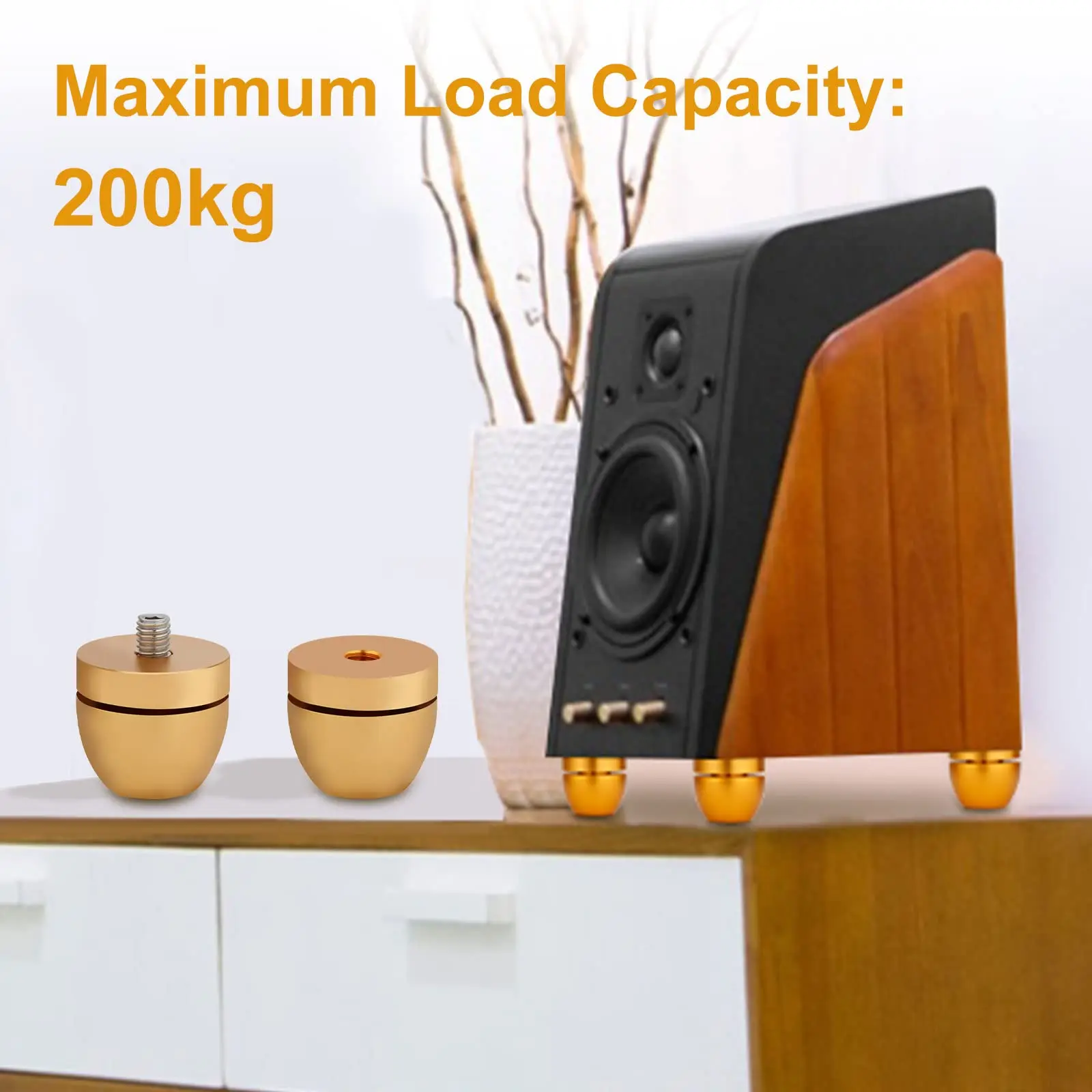 

4pcs Speaker Isolation Stand Base Feet Amplifier Chassis Shock Turntable Beads Anti Absorber Foot Pad Subwoofer DAC CD Radio