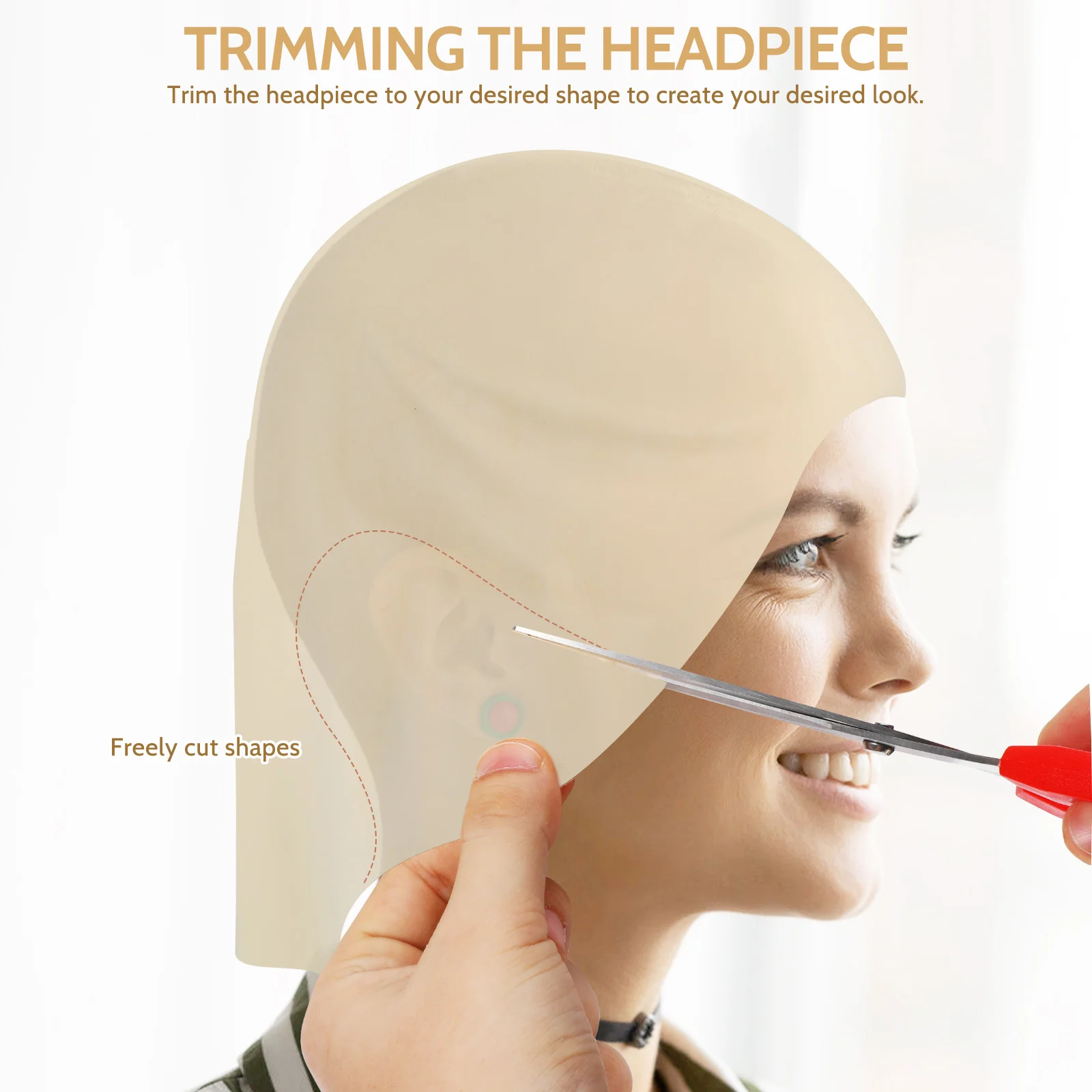 Cosplay Berretto per la testa in lattice calvo per uomo Donna Costume Scherzo Performance Trucco Copricapo calvo Divertente accessorio per giochi di ruolo di Halloween