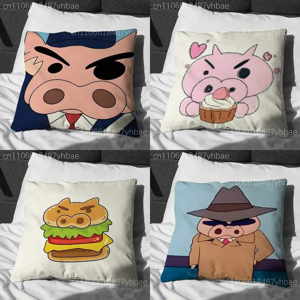 

B-Buriburizaemon Pig Cartoon Pillow Case Cover Square Sofa With For Pattern Comfortable Cushion suitable Of Room