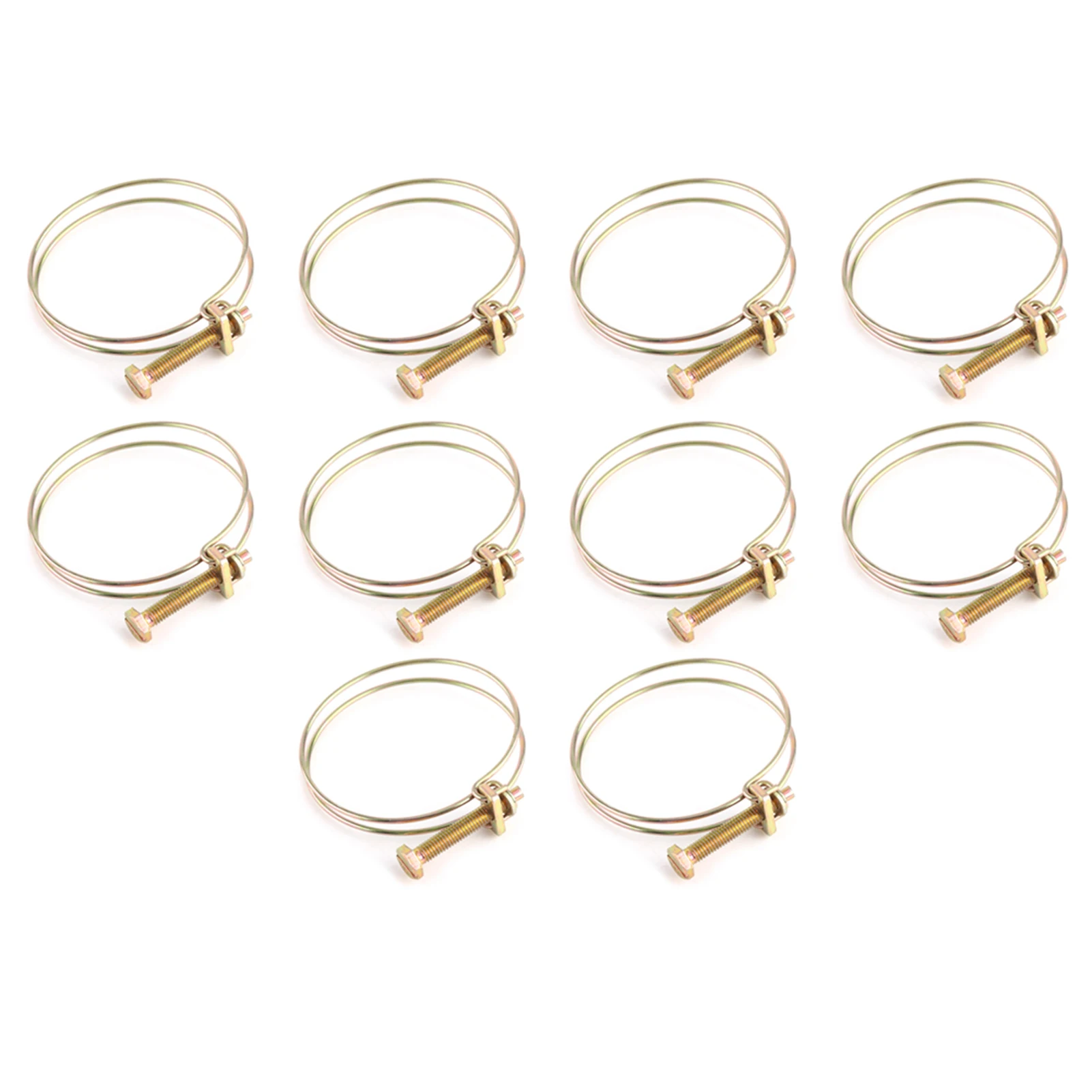 Adjustable Double Wire Water Hose Tube Clamp Pipe Clip Plumbing (28mm-32mm)