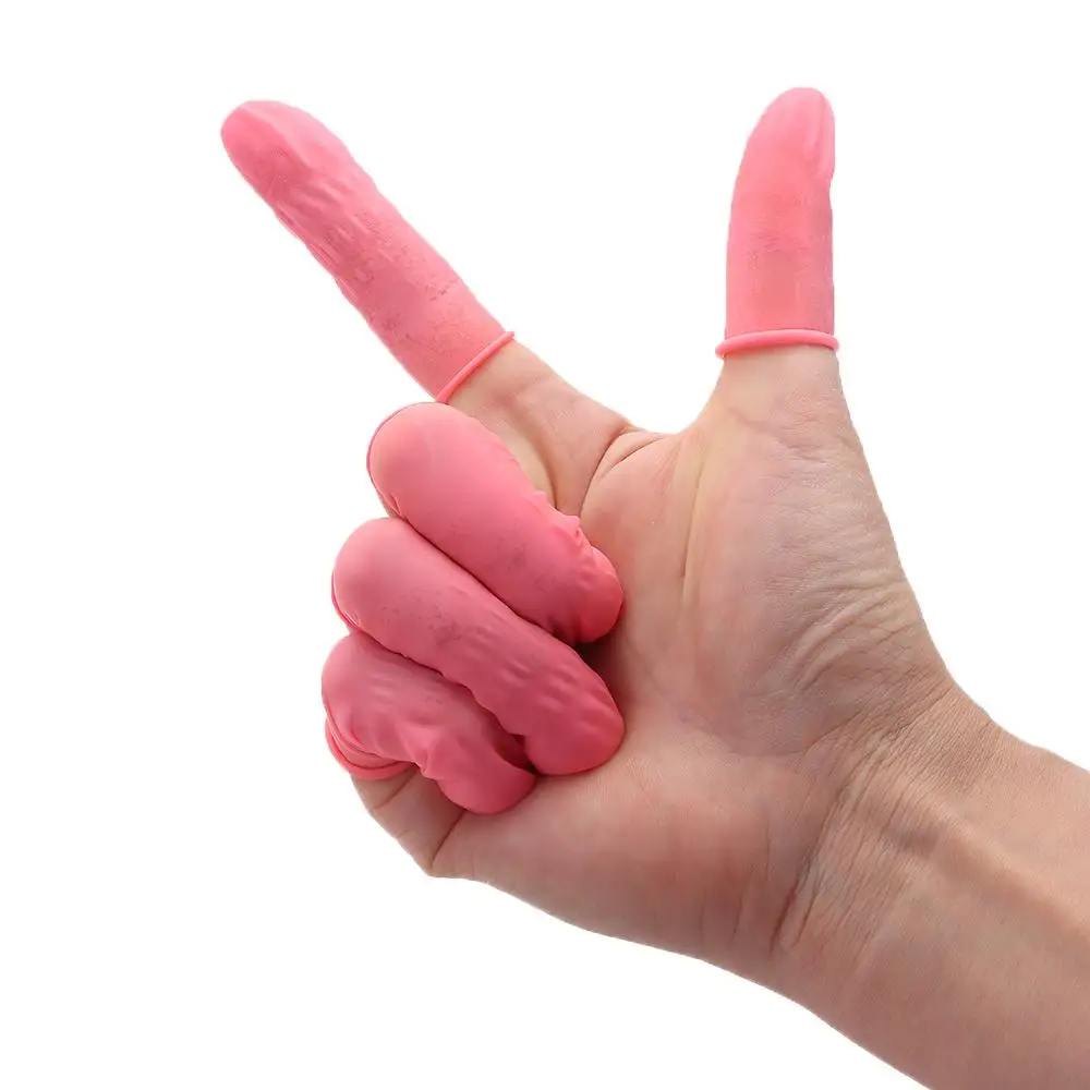 100/300PCS Non-slip Disposable Nail Art Tool Finger Cover Finger Cots Fingertips Protector Gloves Rubber Gloves