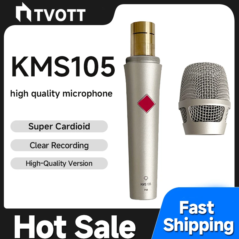 KMS105 Microfone Condensador KMS 105 Supercardioid Vocal Mic for PC Recording Gaming Singing Living Karaoke