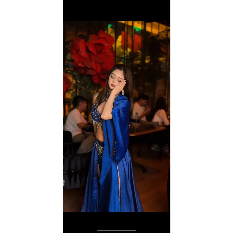 사용자 정의 새로운 밸리 댄스 의상 세트 공연 의류 클래스 섹시한 기질 연습 드레스 이집트 오리엔탈 댄스 드레스