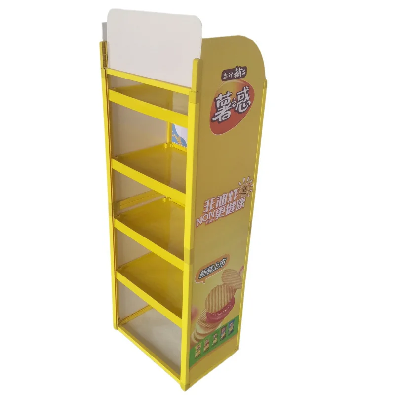 Custom. Floor Display Stand Retail Products ABS Cardboard Display Cabinet Paper Shelves Paper Display Rack Supermarket Promotion