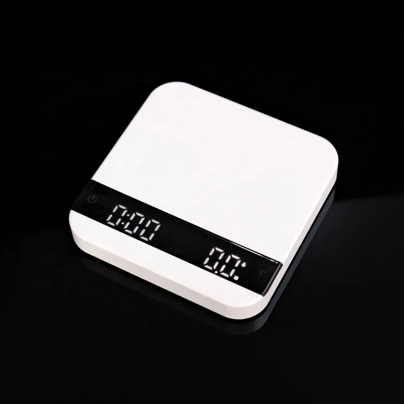 Mischief Factory Direct Kitchen White Scale Aluminum Alloy Timing Espresso Tools Household Electronic Coffee Scales
