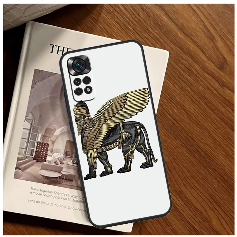 Lamassu Assyrian Winged Lion Case For Xiaomi Redmi 13C 12 C 10C 9C Redmi Note 13 Pro 9 10 11 12 Pro 9S 10S 11S 12S Cover